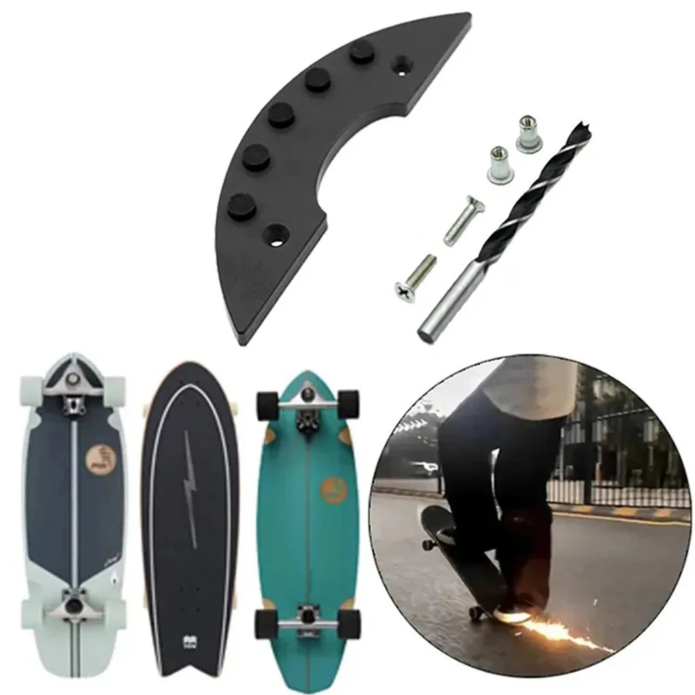 Skateboard Flame Effect Device – Anti-Friction Tail Protector