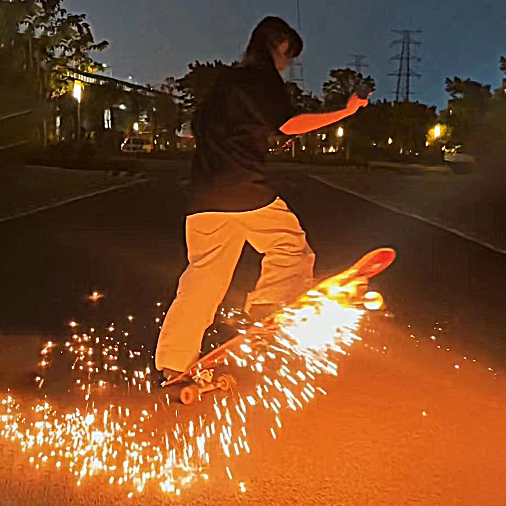 Skateboard Flame Effect Device – Anti-Friction Tail Protector