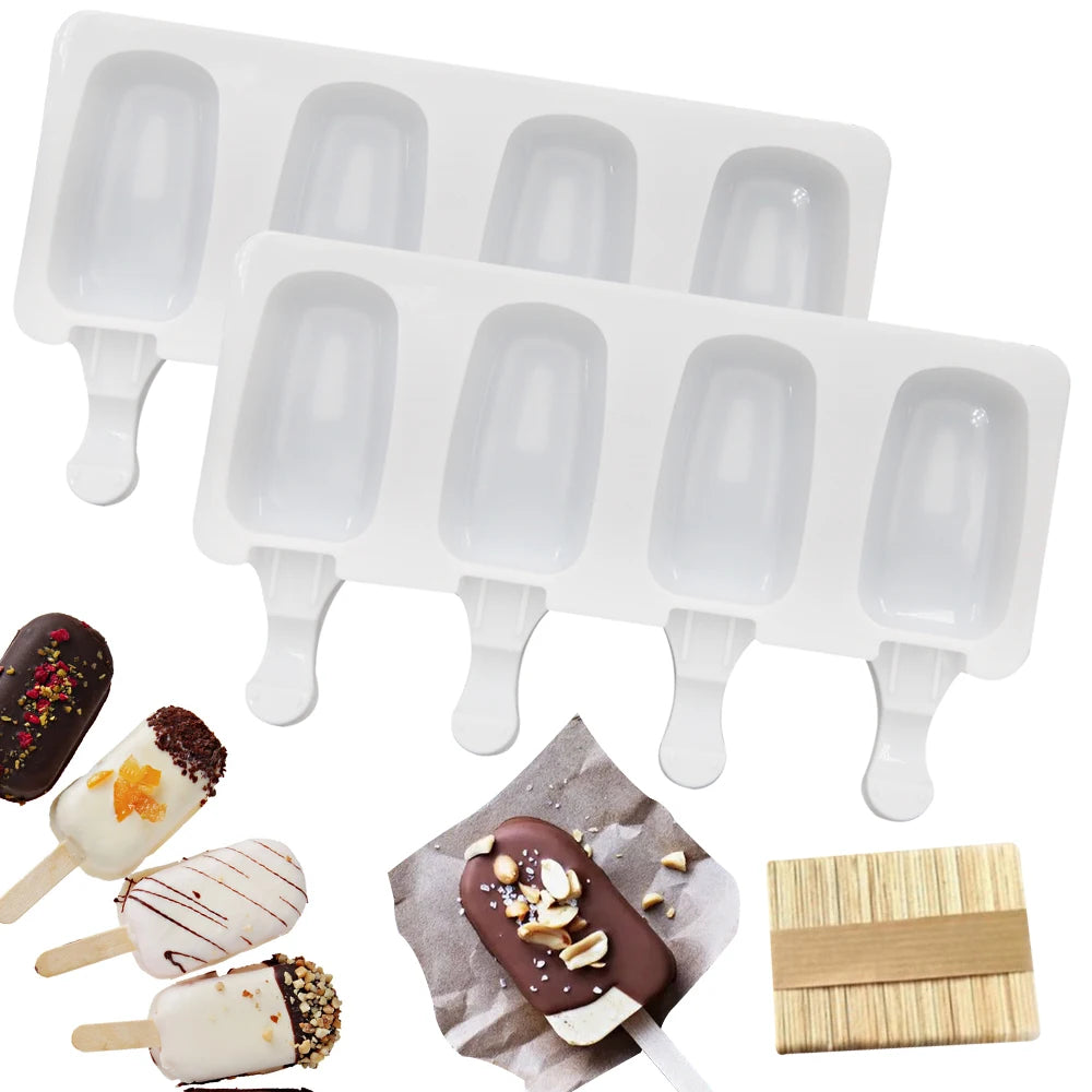 Silicone Ice Cream Mold – 4/8 Cell Ice Tray