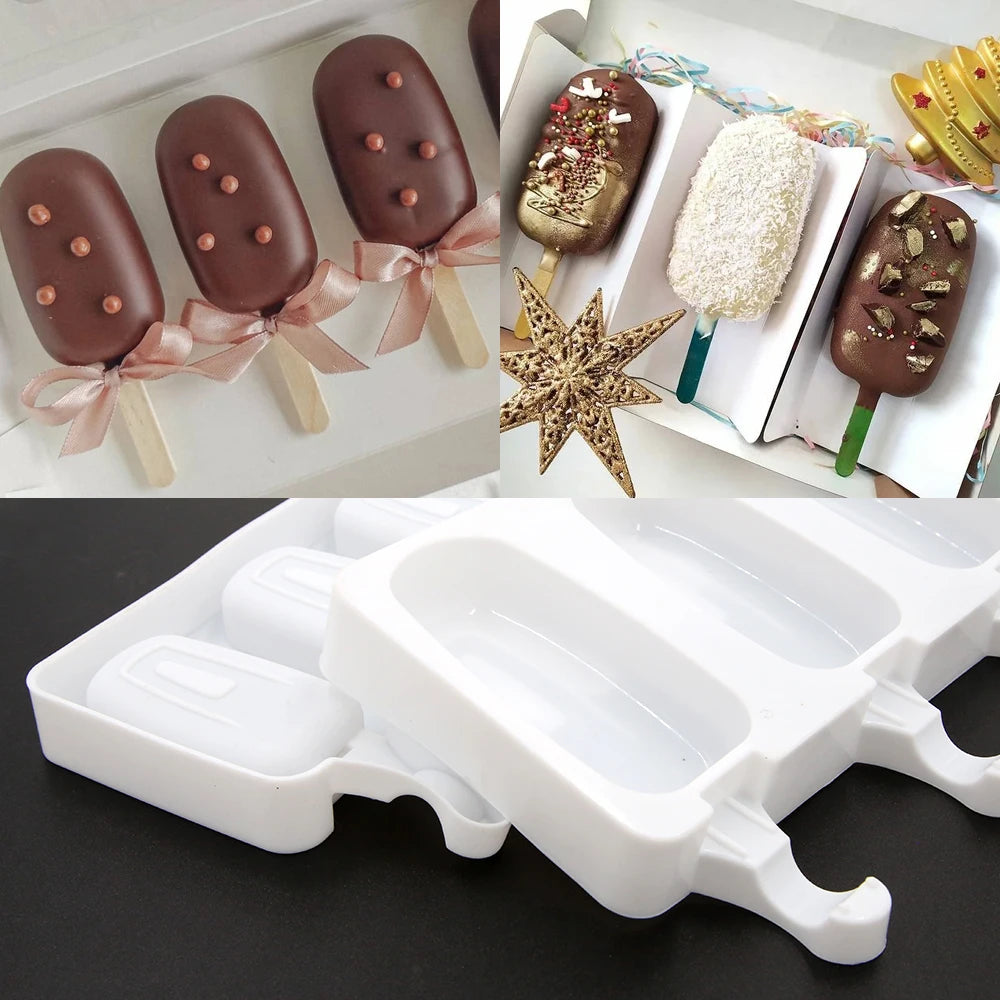 Silicone Ice Cream Mold – 4/8 Cell Ice Tray