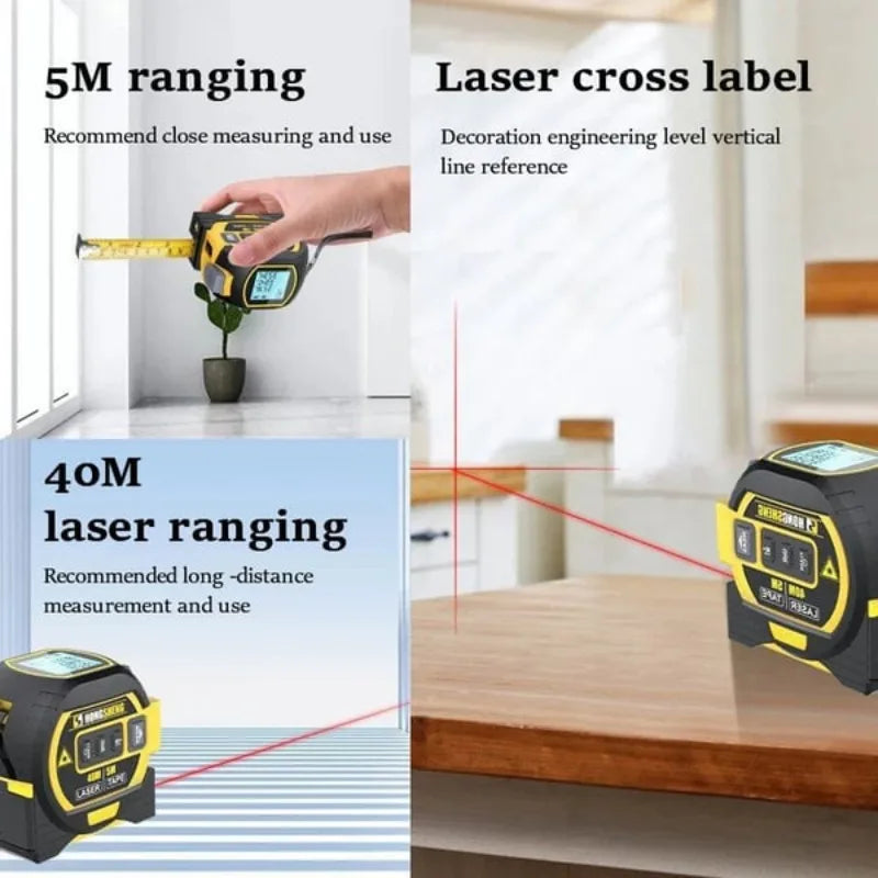 Digital Laser Tape Measure – 40/60M with Large Display