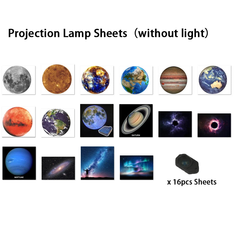 Planet Projection Lamp With Light Sheets Earth Moon Sun Galaxy Light Novelty Atmosphere Night Light Photography Photo Props