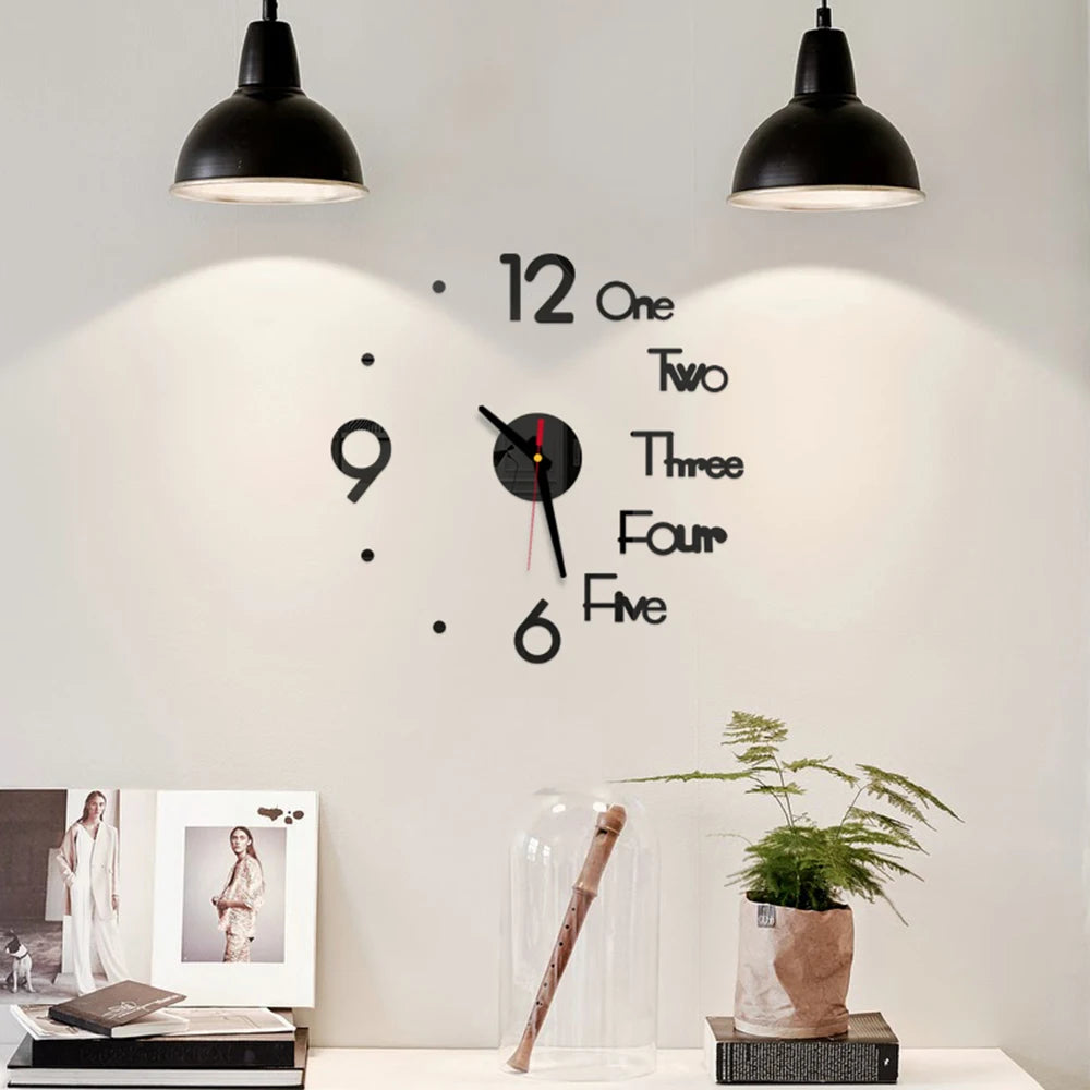 DIY Luminous Wall Clock – Stylish Acrylic Mirror Design