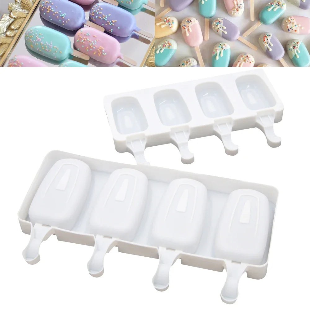 Silicone Ice Cream Mold – 4/8 Cell Ice Tray