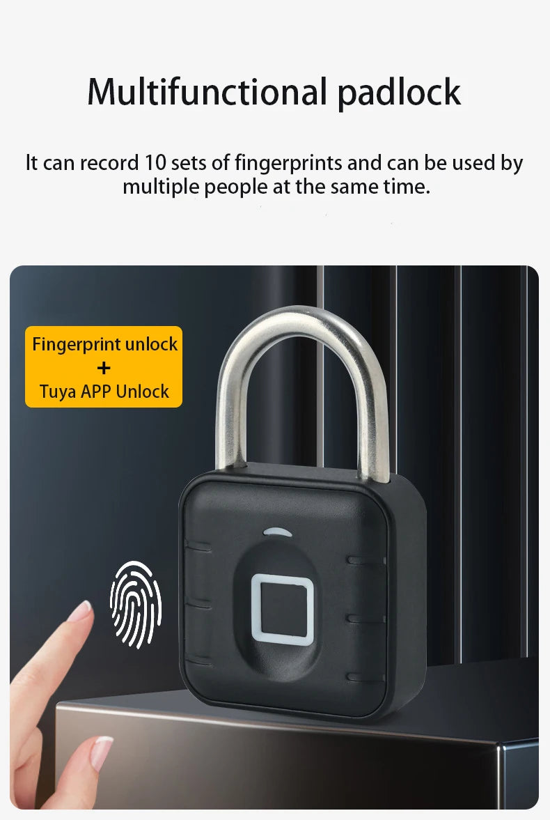 Digital Fingerprint Lock – Remote App & Temporary Password Access