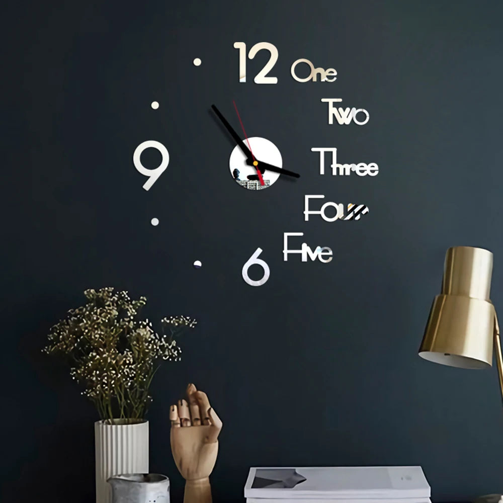 DIY Luminous Wall Clock – Stylish Acrylic Mirror Design