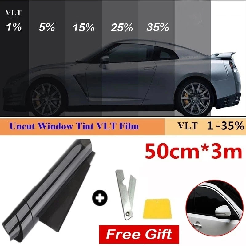 Car Window Tint Film – 50cm x 3m UV Blocking Glass Sticker