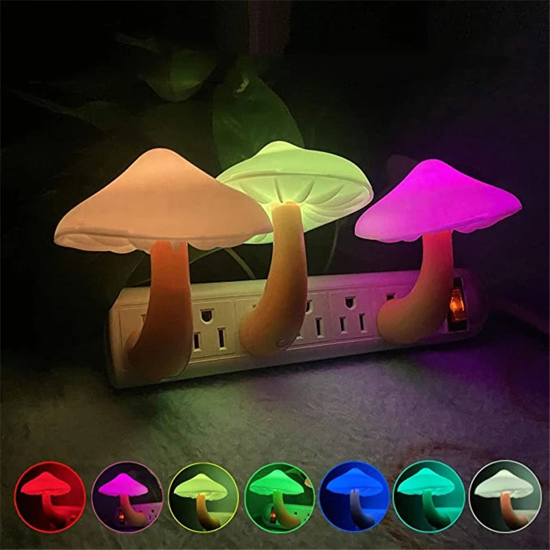 LED Mushroom Night Light – Automatic Sensor