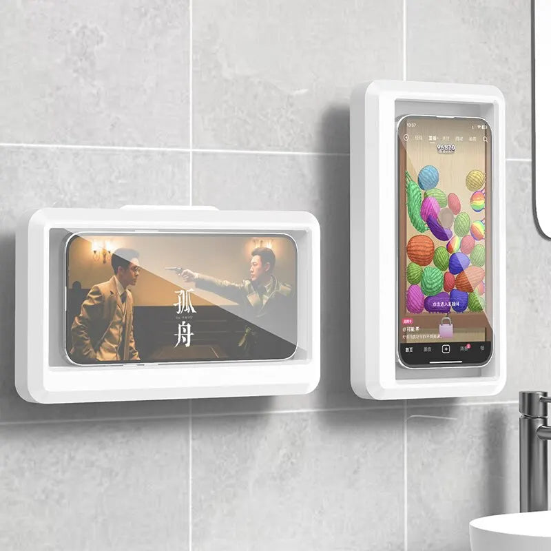 Shower-Safe Phone Holder - Touch Screen Stand for Bathroom & Shower Use