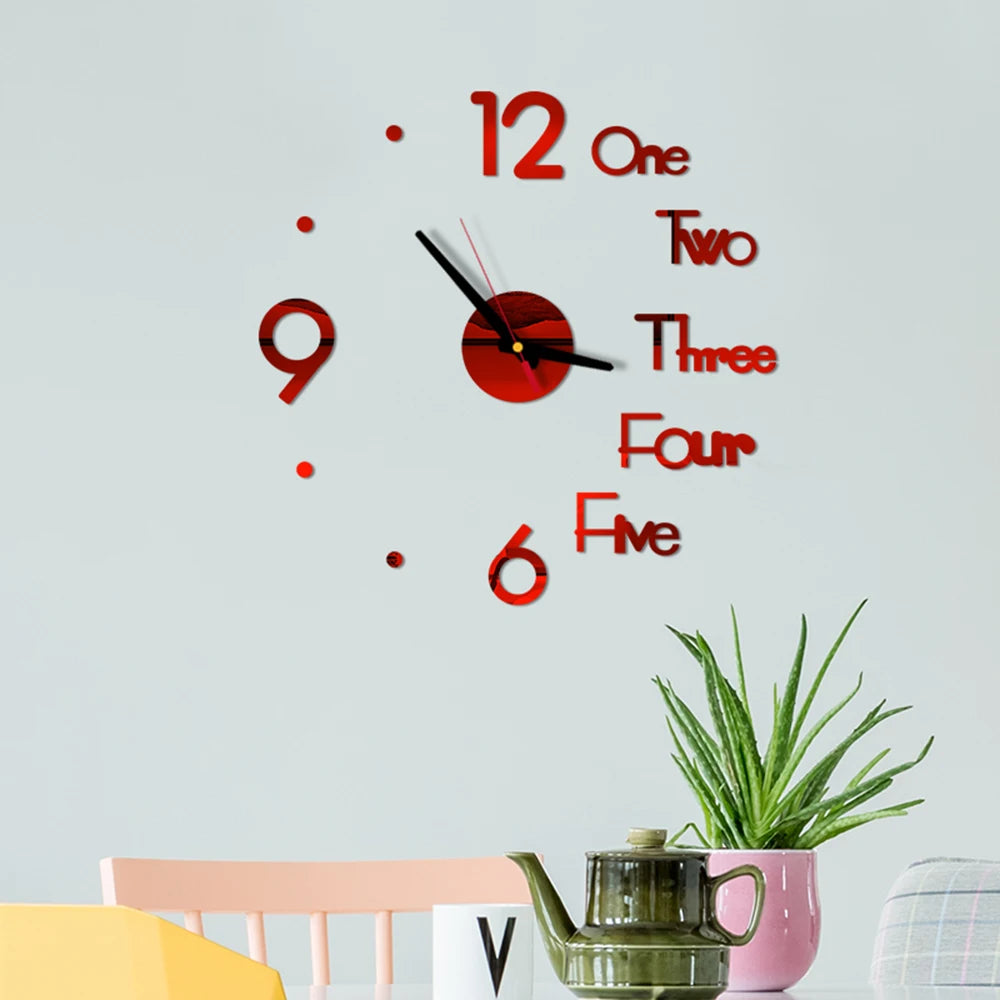 DIY Luminous Wall Clock – Stylish Acrylic Mirror Design