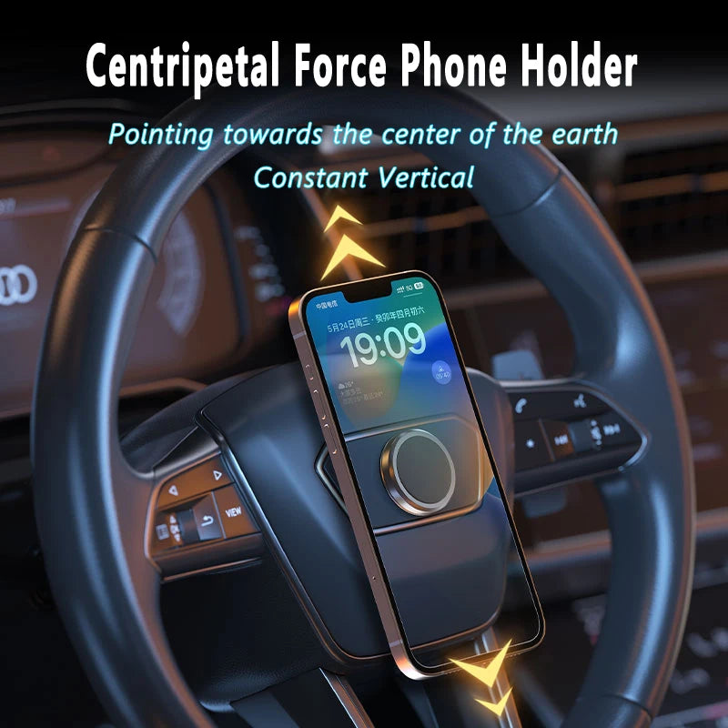 Magnetic Car Phone Holder - Steering Wheel Smartphone Stand