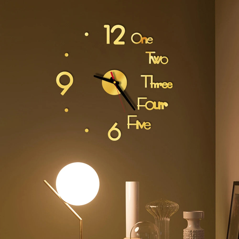 DIY Luminous Wall Clock – Stylish Acrylic Mirror Design