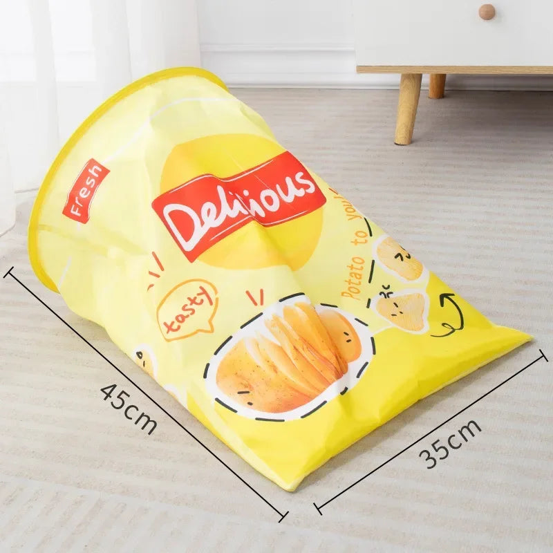 Potato Chip Bag Toy - Interactive Cat Play Tunnel