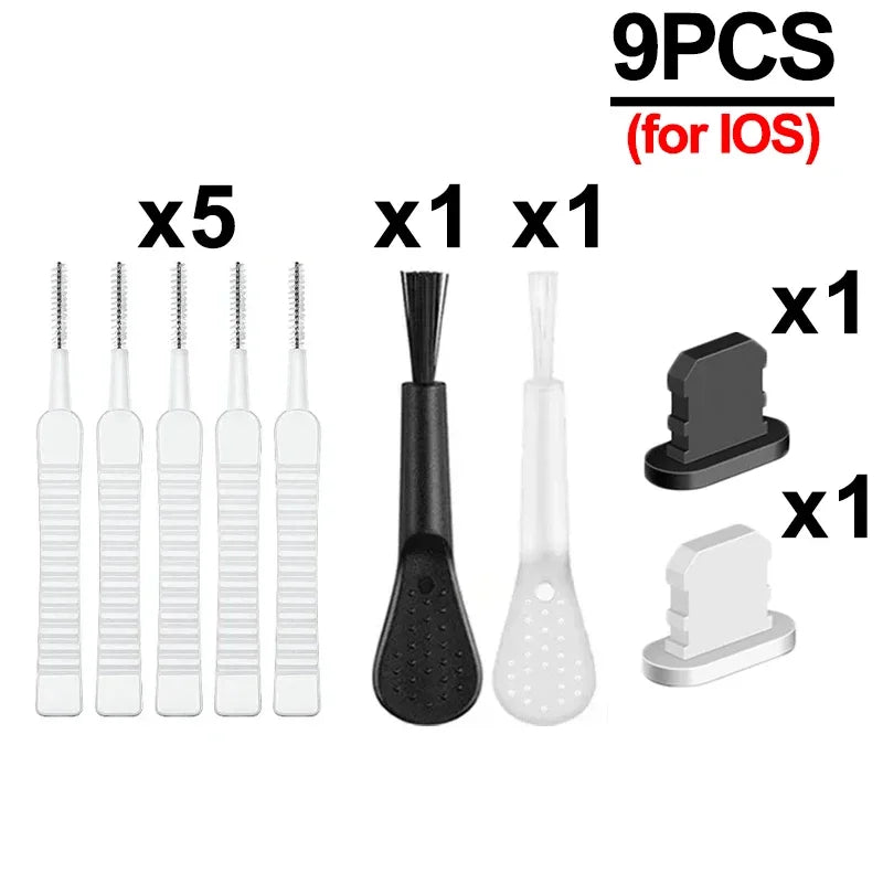 Phone Dust Plug & Cleaning Brush Set