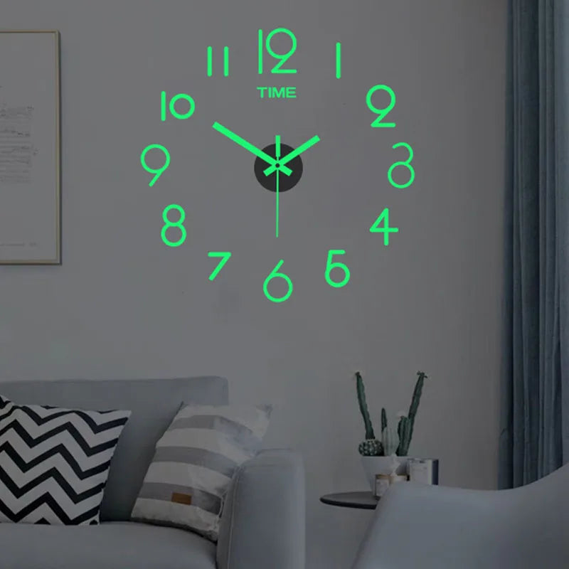 DIY Luminous Wall Clock – Stylish Acrylic Mirror Design