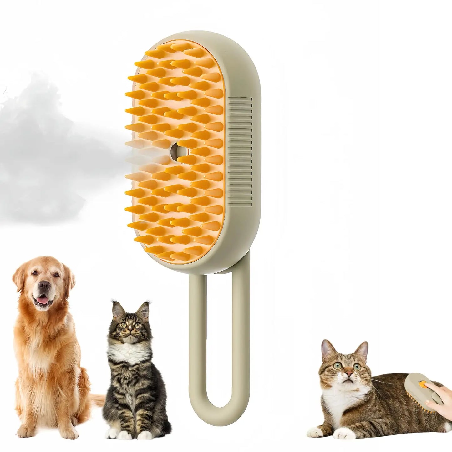 3-in-1 Electric Pet Brush – Grooming, Massage, Hair Removal