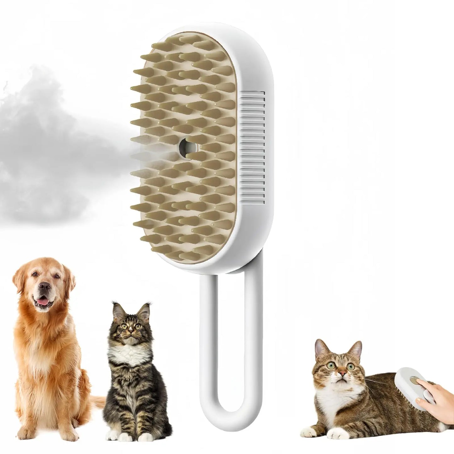 3-in-1 Electric Pet Brush – Grooming, Massage, Hair Removal