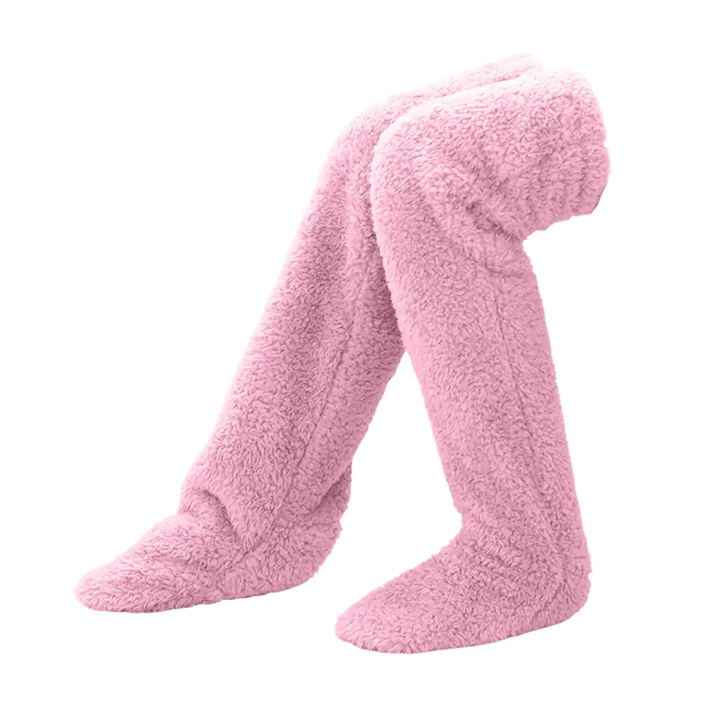 Fluffy Winter Leg Warmers - Thick, Cozy Over-Knee Socks