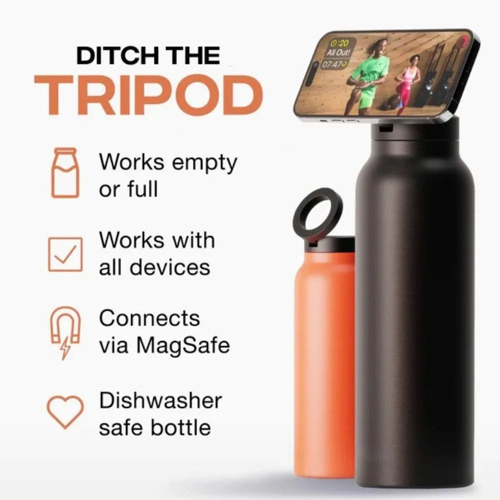 Magnetic Phone Holder Water Bottle