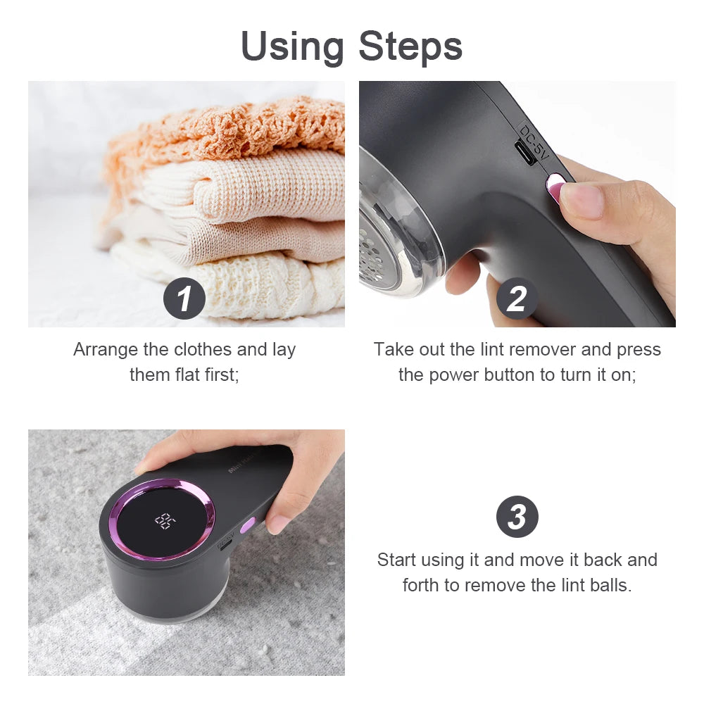 Portable Electric Lint Remover - Revive Your Clothes!