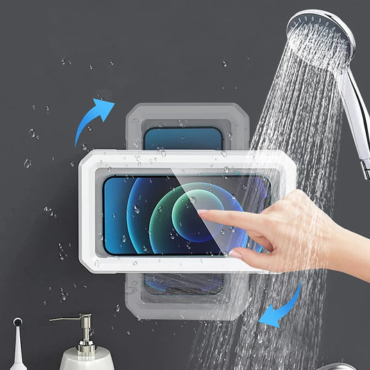 Shower-Safe Phone Holder - Touch Screen Stand for Bathroom & Shower Use