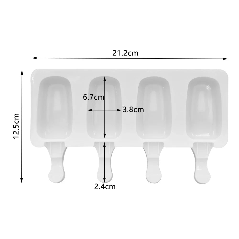 Silicone Ice Cream Mold – 4/8 Cell Ice Tray