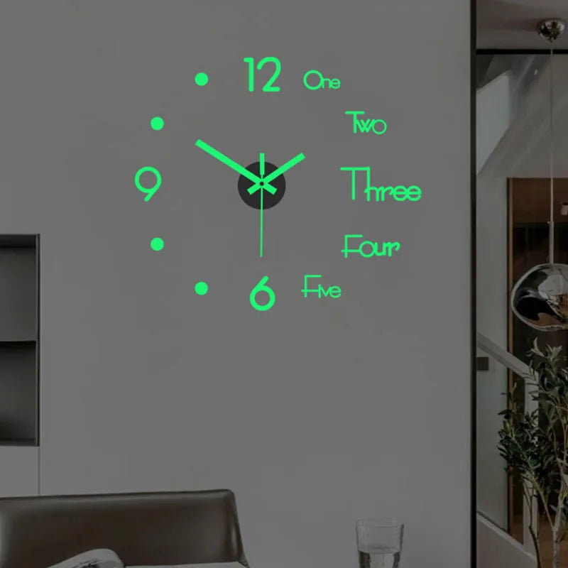 DIY Luminous Wall Clock – Stylish Acrylic Mirror Design