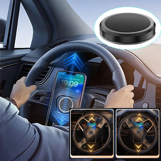 Magnetic Car Phone Holder - Steering Wheel Smartphone Stand