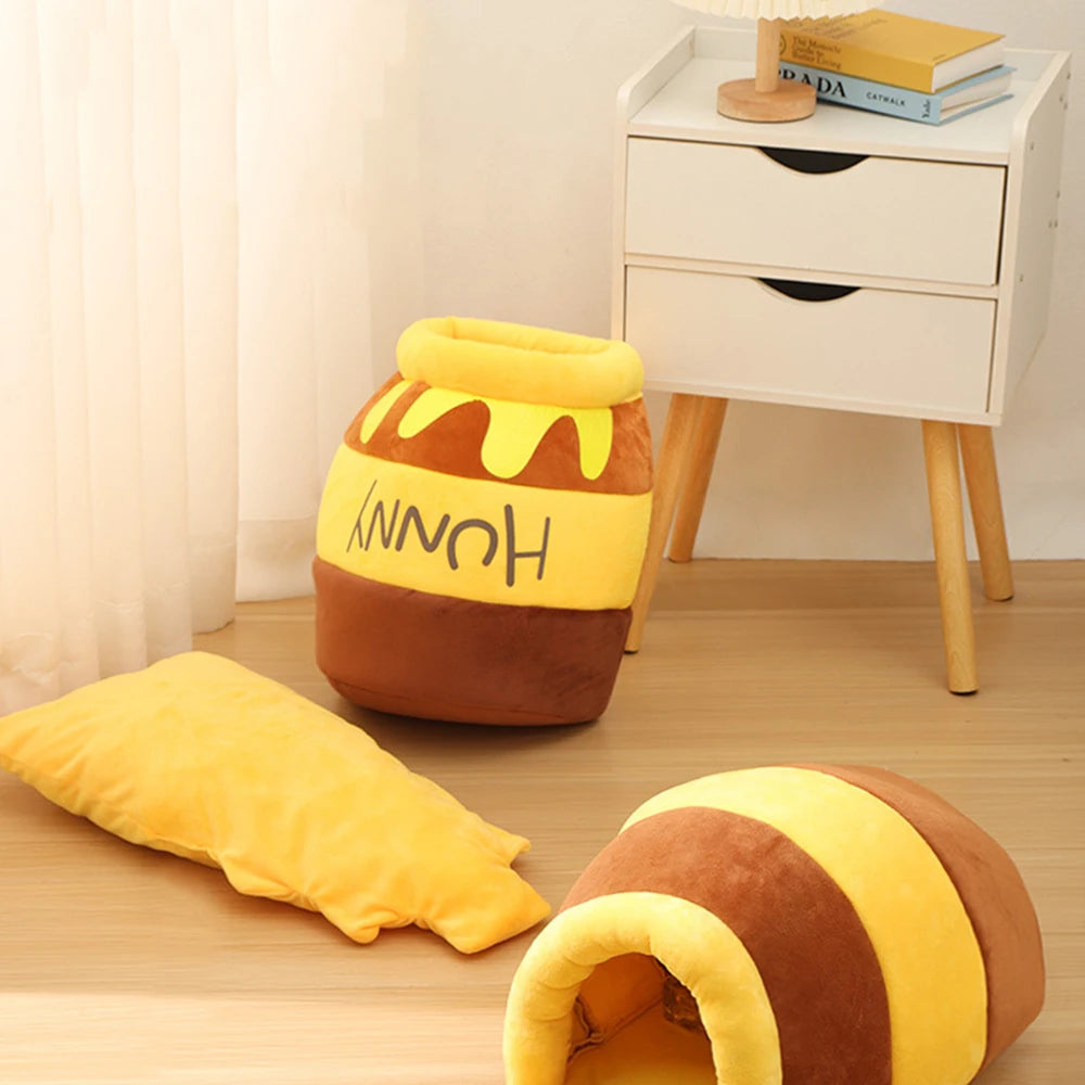 Honey Jar Pets Bed – Plush, Removable, Washable Cushion