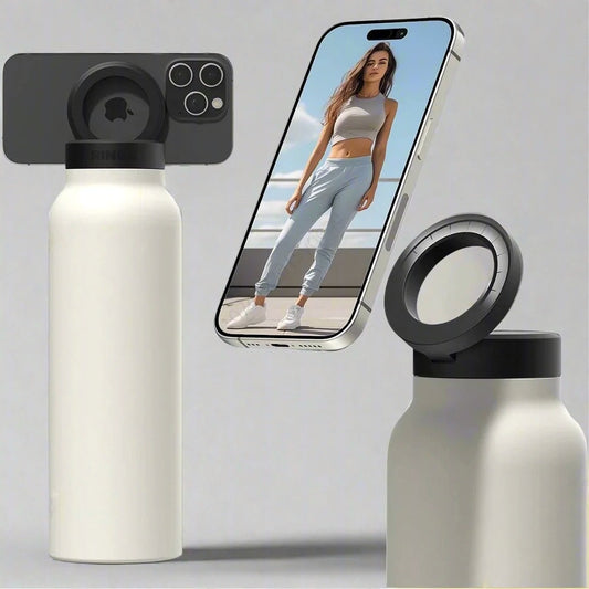 Magnetic Phone Holder Water Bottle