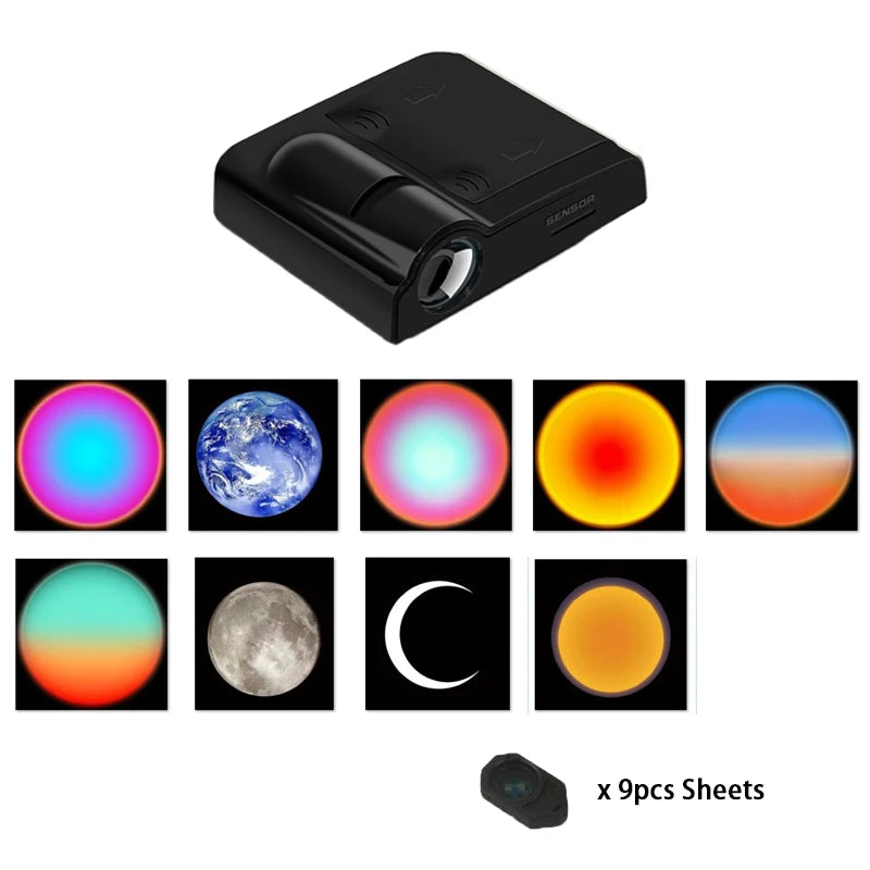 Planet Projection Lamp With Light Sheets Earth Moon Sun Galaxy Light Novelty Atmosphere Night Light Photography Photo Props