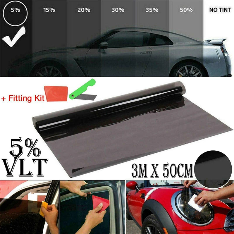 Car Window Tint Film – 50cm x 3m UV Blocking Glass Sticker