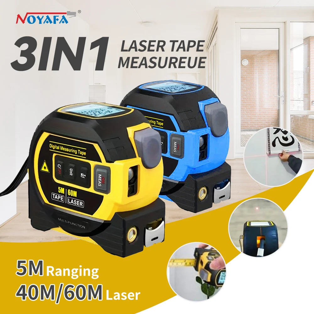 Digital Laser Tape Measure – 40/60M with Large Display