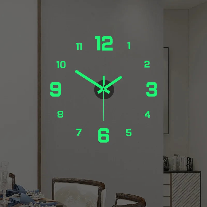 DIY Luminous Wall Clock – Stylish Acrylic Mirror Design