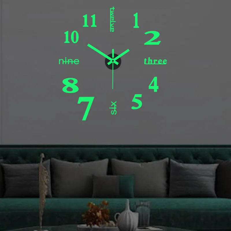 DIY Luminous Wall Clock – Stylish Acrylic Mirror Design