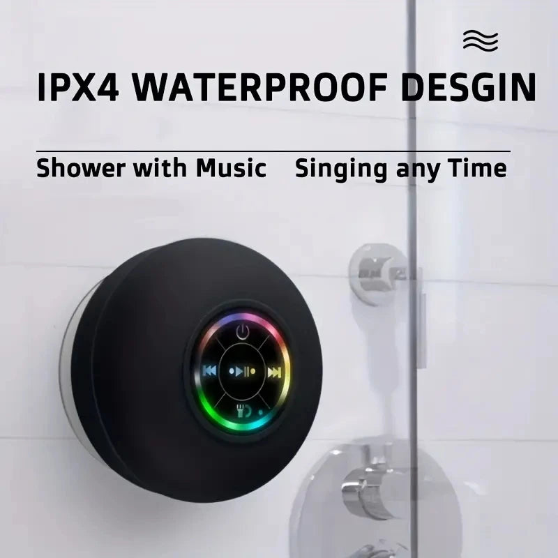 Bathroom Bluetooth Speaker – Portable, Waterproof, and Suction Cup Design