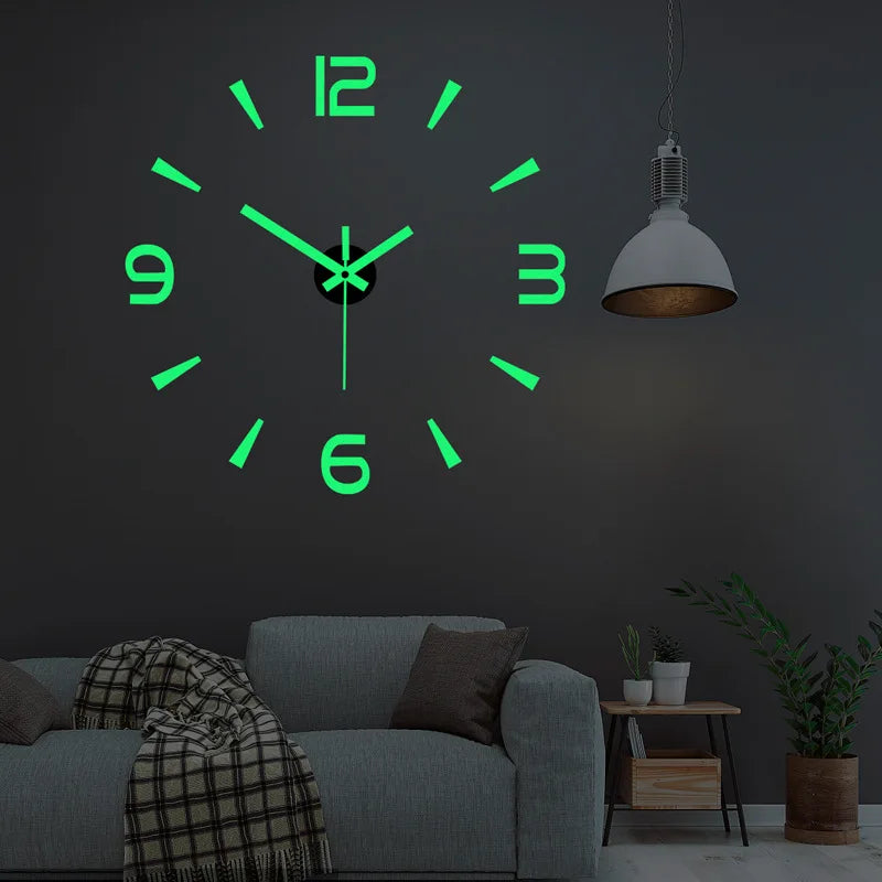 DIY Luminous Wall Clock – Stylish Acrylic Mirror Design