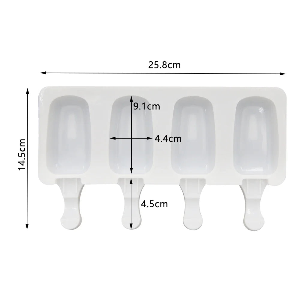 Silicone Ice Cream Mold – 4/8 Cell Ice Tray