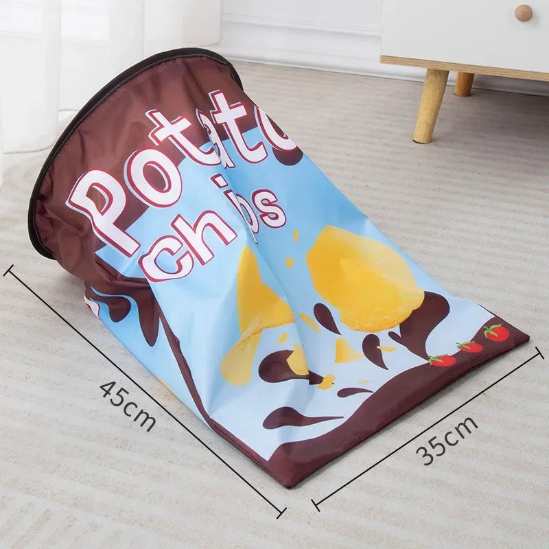 Potato Chip Bag Toy - Interactive Cat Play Tunnel