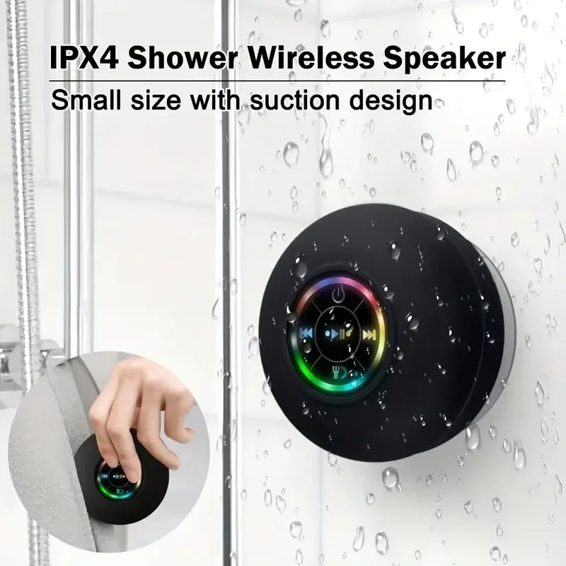 Bathroom Bluetooth Speaker – Portable, Waterproof, and Suction Cup Design