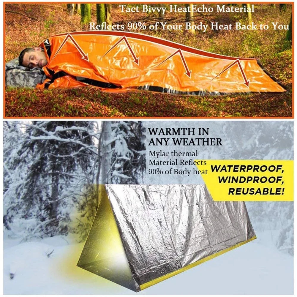 Survival Sleeping Bag – Lightweight Mylar Blanket for Emergency and Outdoor Adventures