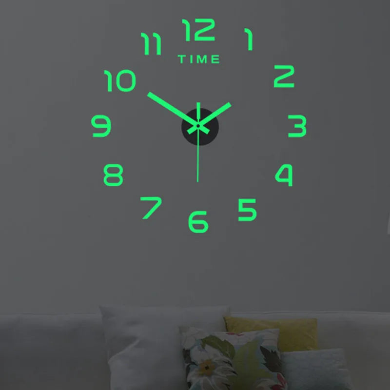 DIY Luminous Wall Clock – Stylish Acrylic Mirror Design