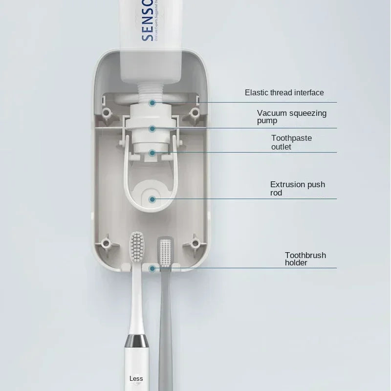 Automatic Toothpaste Dispenser and Holder – Bathroom Accessories Set