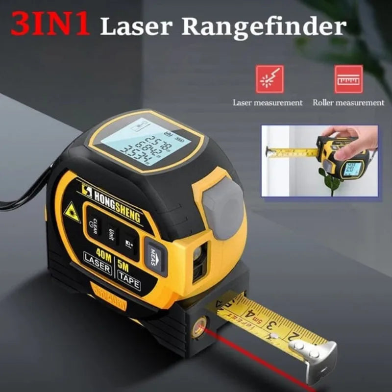 Digital Laser Tape Measure – 40/60M with Large Display