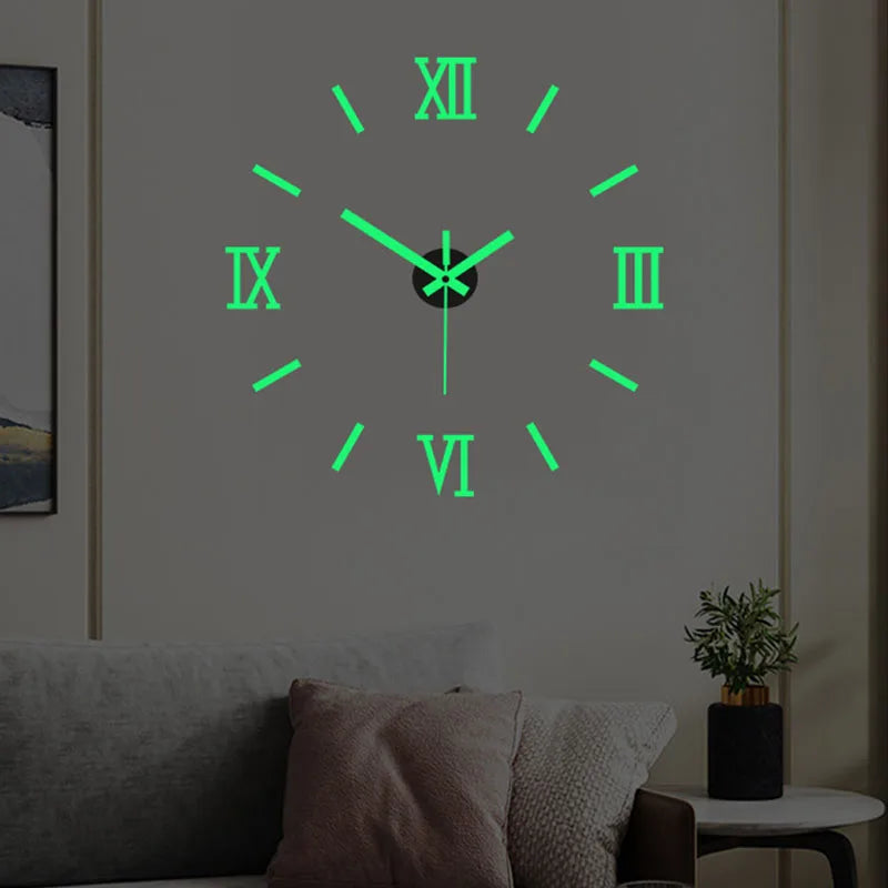 DIY Luminous Wall Clock – Stylish Acrylic Mirror Design