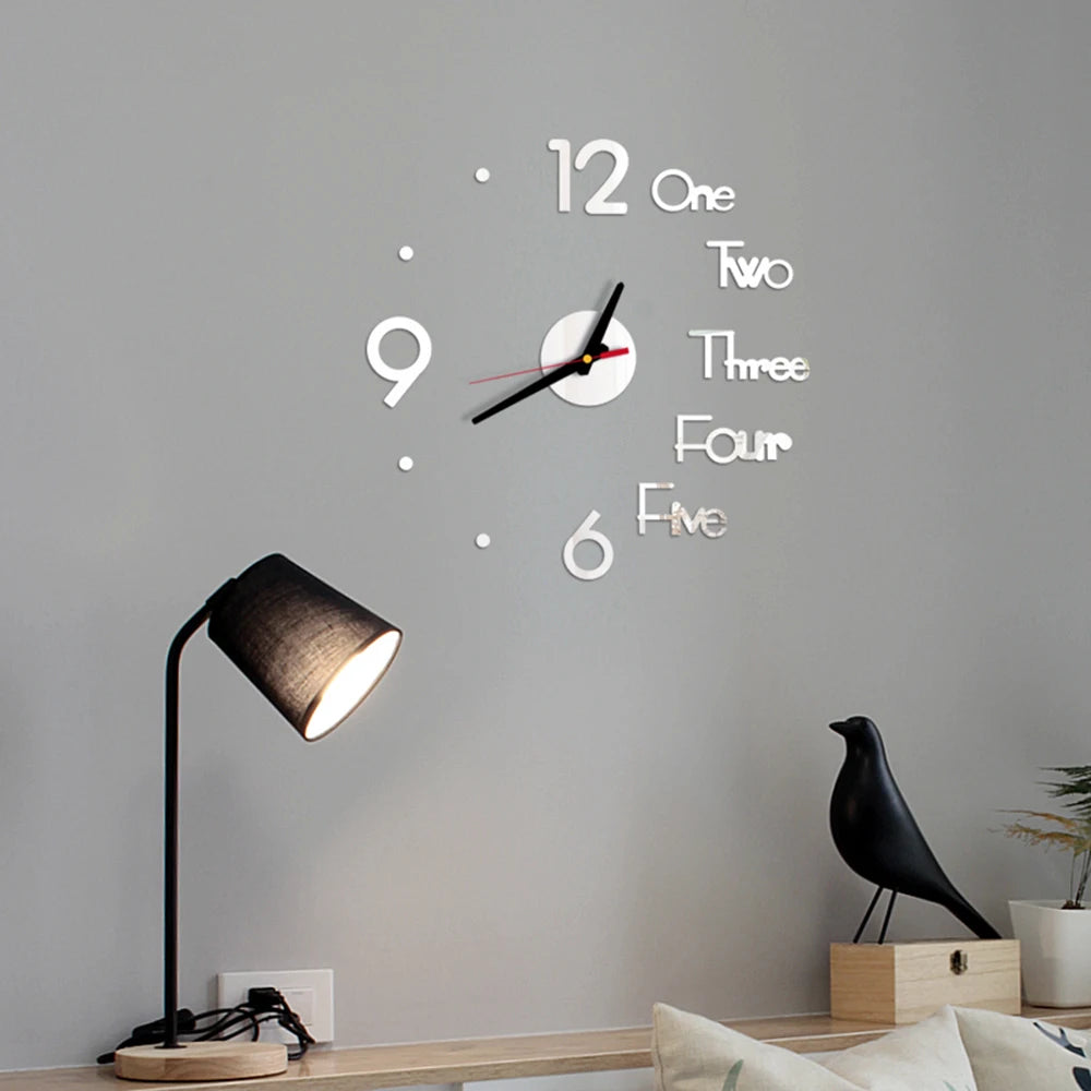 DIY Luminous Wall Clock – Stylish Acrylic Mirror Design