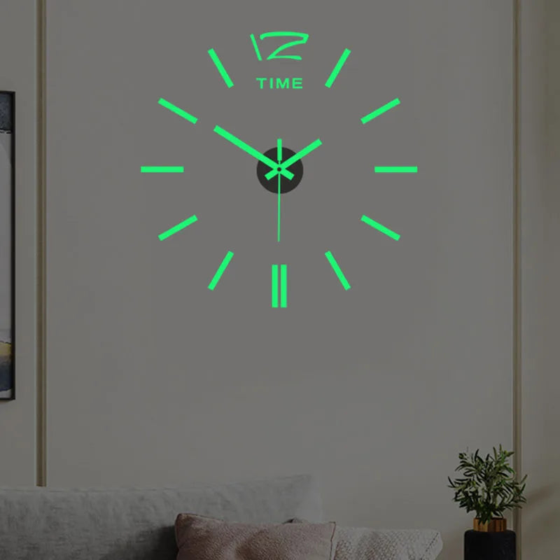 DIY Luminous Wall Clock – Stylish Acrylic Mirror Design